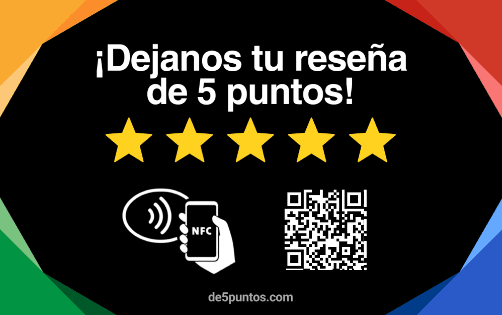 Tarjeta NFC de 5 puntos con QR